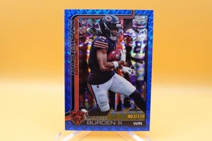 2025 Topps Chrome Luther Burden III #334 RC Blue Geometric /150 Chicago Bears - Afbeelding 1 van 4