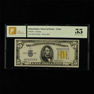 1934A Silver Certificates 5 Dollars Fr#2307 - Image 1 of 4