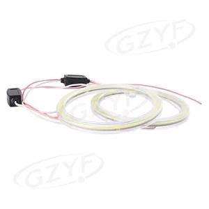 2x 100mm COB LED Ring Angel Eyes Headlight Halo Ring Super bright White light - Picture 1 of 10