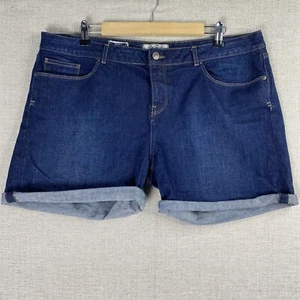Pantalones Cortos Fat Face Para Mujer US 14 Azul Denim Oscuro Elastizados Botón Mosca Jean Corto - Imagen 1 de 8