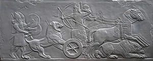 Assyrian White Sculpture Lion Hunting Scene King Ashurnasirpal II Bas-Relief 1m - Picture 1 of 1