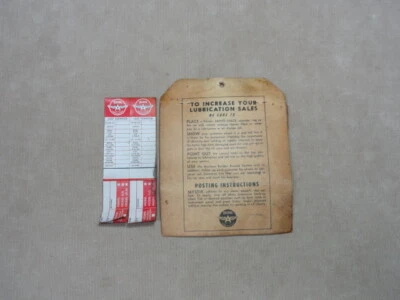 40 libros de pegatinas Veedol Flying A Service Station lubricantes de aceite último servicio sin usar Foto 1 de 4