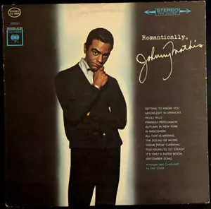 JOHNNY MATHIS ~ Romantically JAZZ POP STAGE & SCREEN Vinyl LP Album **FREE SHIP* - Picture 1 of 5