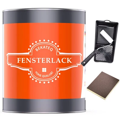 Fensterlack 3er Set Türenlack 1L Seidenmatt/Glänzend RAL für Fenster Tür LS-440 - Bild 1 von 4
