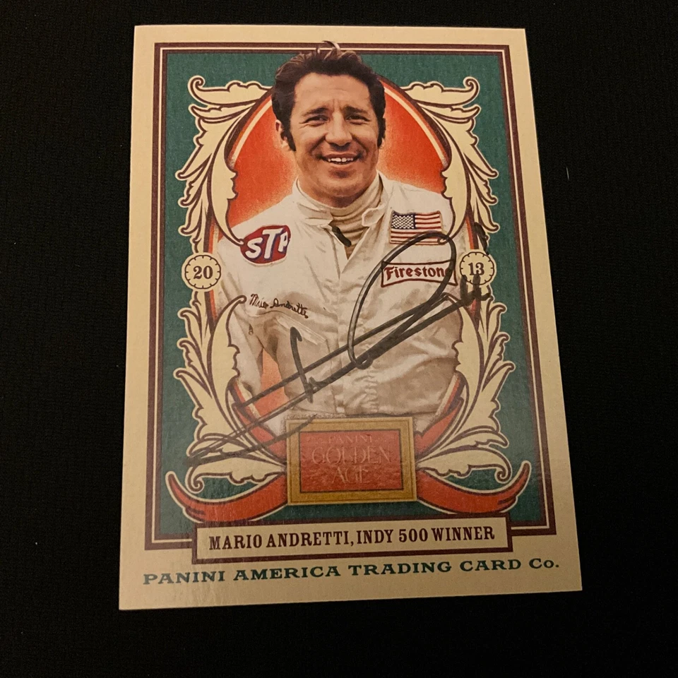 Autographed  2013 Panini  MARIO ANDRETTI       HOF       #K-1 - Image 1 of 1