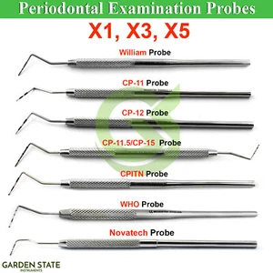 Range Of Periodontal Examination Probe Williams Color Coded Who CP11/12/15 Probe - Picture 1 of 22