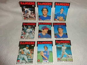 TEXAS RANGERS--1986 TT--TEAM SET--PETE INCAVIGLIA--JOSE GUZMAN--PLUS--L@@K - Bild 1 von 2