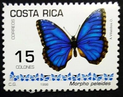 Estampillas de Costa Rica Mariposas 15 colones SC 509 1998 como nuevas nunca montadas Foto 1 de 2