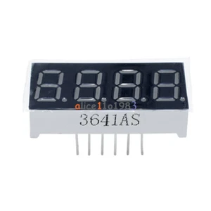 10 piezas 0,36 pulgadas 7 segmentos 4 dígitos cátodo común 0,36" pantalla digital LED ROJA #A - Imagen 1 de 4