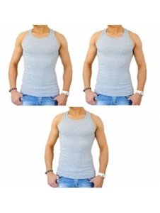 G.T.I. , Lot de 3 Débardeurs Marcel maillot de corps homme 100% coton - Imagen 1 de 1