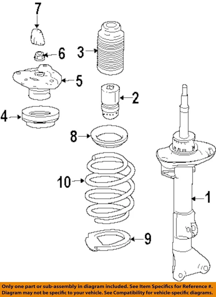 Componentes de puntales de suspensión delantera MERCEDES OEM 08-17 C250 204323300064 Foto 1 de 1