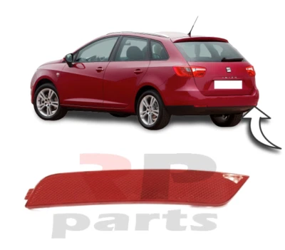 FOR SEAT IBIZA ST 2008 - 2016 GENUINE REAR BUMPER REFLECTOR RED RIGHT O/S - Image 1 of 2