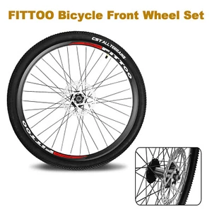 FITTOO 26" Mountain Bike Front Wheel Set MTB Bicycle Wheel 8 Speed Quick Release - Picture 1 of 9