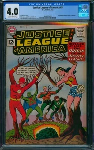 Justice League of America #9 🌟 CGC 4.0 🌟 Origin of JLA! DC Comic 1962 - Picture 1 of 3