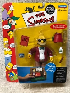 SUNDAY BEST GRANDPA Simpsons world of Springfield figure wos series 9 2002 NEW - Picture 1 of 2