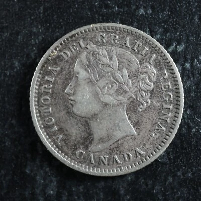 10 cents 1880H Canada Queen Victoria silver c ¢ dime VF-30 - Image 1 of 2