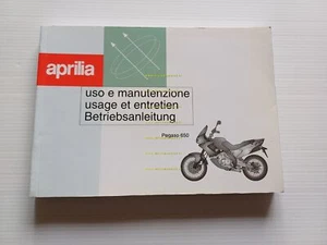 Aprilia Pegaso 650 1996-2000 manuale uso manutenzione italiano ORIGINALE - Picture 1 of 12