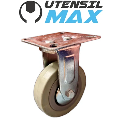 RUOTE IN GOMMA GRIGIA ANTITRACCIA CON SUPPORTO FISSO A PIASTRA - CONF. 1 PEZZO - Immagine 1 di 2