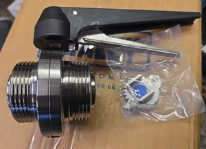 RJT 1 1/2" BUTTERFLY VALVE 316 STAINLESS STEEL Male/male - Picture 1 of 6