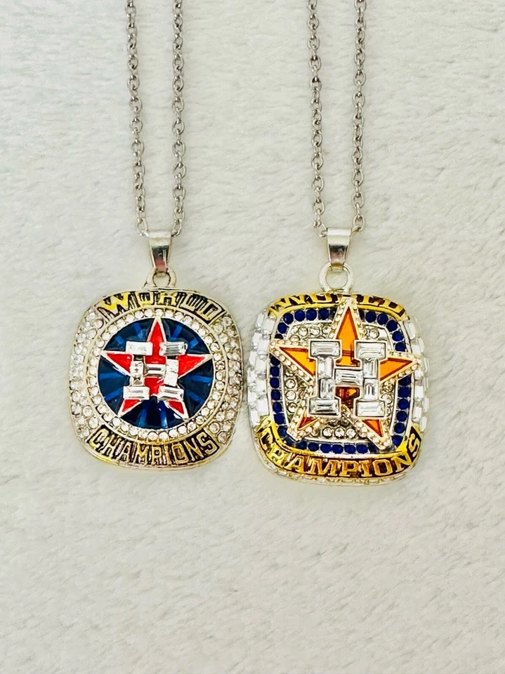 2 PCS HOUSTON ASTROS CHAMPIONSHIP Pendant SET 🇺🇸 SHIP 2017/22 - Image 1 of 2