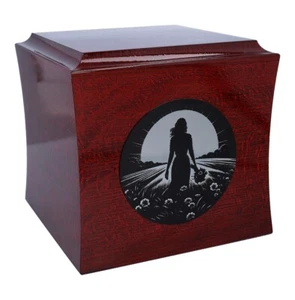Urn for woman ashes Female cremation urn Decorative urn for a girl Wooden urn - Picture 1 of 9