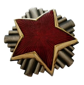 Yugoslavia Oficial del Ejército Visera Sombrero Insignia Original  - Imagen 1 de 4