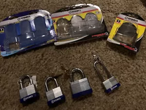 Brinks Boron Steel PROMAX Security Pad Locks lot of 4 assorted sizes NOB - Picture 1 of 10