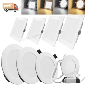 LED Panel Einbaustrahler Deckenleuchte Einbauleuchte Flach Rund Einbau Spot 230V - Bild 1 von 29