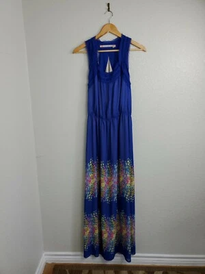 Vestido bohemio Chelsea y violeta para mujer espalda en T azul floral inferior talla L Foto 1 de 4