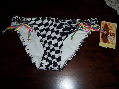 Hobie Womens Swim Bottoms - Size S - Color is black and white - Adj. Hipster - Image 1 of 2