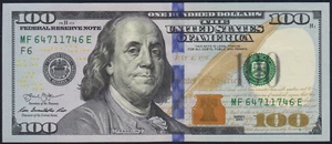 FR.2188-F 2013 $100 Federal Reserve Note Radar Fancy Serial Number Uncirculated - Picture 1 of 2