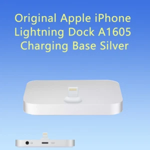 Original Apple iPhone Lightning Dock A1605 Charging Base Silver--Great Projects - Picture 1 of 5