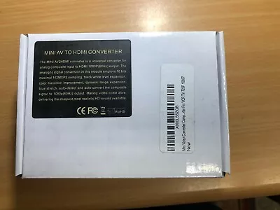 1080P Mini HD Converter Box HDMI to AV RCA CVBS Audio Adapter AC   - Image 1 of 4