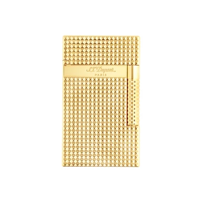 ACCENDINO LE GRAND DUPONT CLING TESTA DI DIAMANTE ORO - Immagine 1 di 4