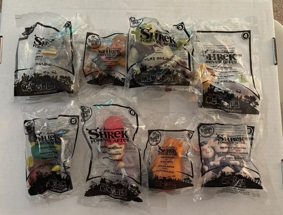 2010 年麦当劳史莱克 Forever After - 完整 8 件套 - 全新套装 — 第 1/1 张图片