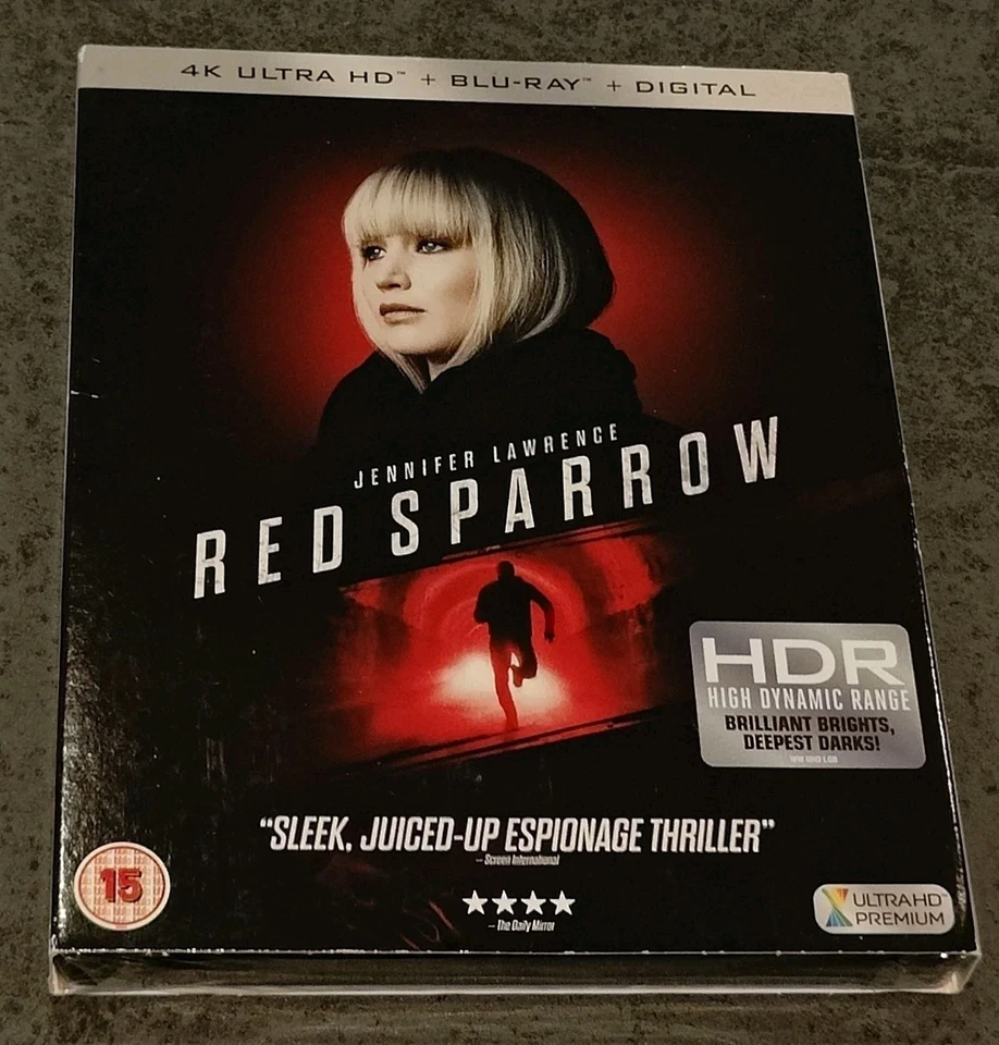 RED SPARROW 4K UHD AND BLU RAY AND SLICOVER BRAND NEW SEALED UK RELEASE  - Image 1 of 4