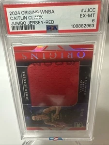 2024 Panini Origins WNBA - Jumbo Jersey Red Caitlin Clark #JJ-CC PSA 6 49/49 - Picture 1 of 4