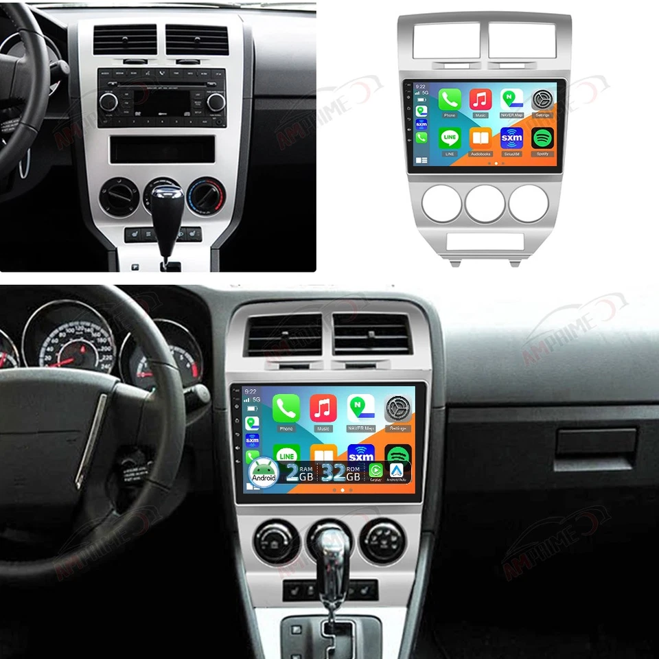 2+32GB Android 15 Autoradio CarPlay GPS Navi BT WiFi Für Dodge Caliber 2007-2009 - Bild 1 von 4