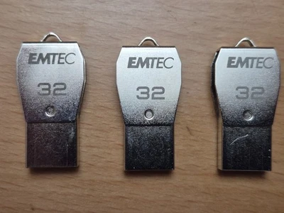 🔑 Lot 3 Clés USB EMTEC Dual Flashdrive Mobile & Go – 32GB USB 2.0 / microUSB - Photo 1/3