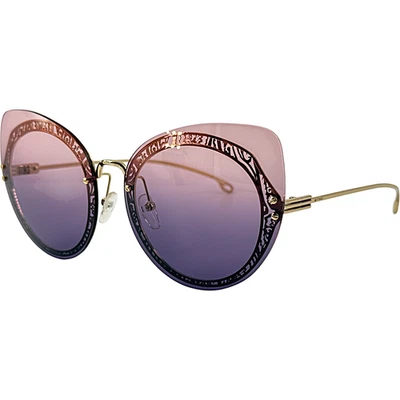 ETRO ET114SC Womens Metal Sunglass 704 Gold 52-25 Pink Grad to Purple Lens Italy - Image 1 of 4