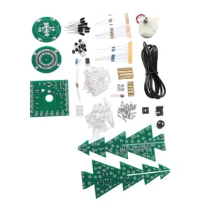 DIY Rotating Christmas Tree Kit with 37 LED Lights & Music for Beginners - Picture 1 of 18