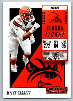 2018 Panini Contenders Red Zone Myles Garrett Cleveland Browns #75 - Image 1 of 2
