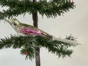581/25 1x alter wunderschöner Weihnachtsschmuck Christbaumschmuck Vogel - Bild 1 von 3