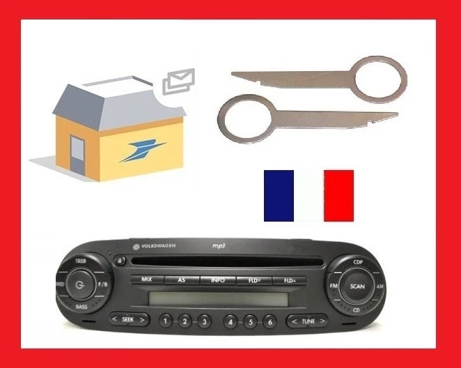 SKY 2 Clés clef d'extraction autoradio casette et cd démontage VW NEW BEETLE