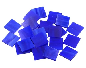Dunkelblaue Wispy Squares | Bügeleinlage 96 | Mosaik Glasfliesenformen  - Bild 1 von 2