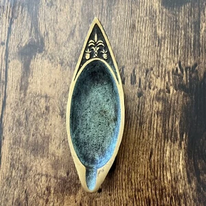 Vintage MCM Ashtray Brass and Verdigris Pineapple Signed Dayagi Israel 5.5” - Picture 1 of 2