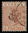 CYPRUS QV SG22, 12pi orange-brown, FINE USED. Cat £42.