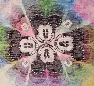 HTF Justice T Shirt Disney Mickey Mouse Girls Size 18 Rhinestone Kaleidoscope  - Picture 1 of 6