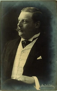 RPPC Año Postal con foto real del Sr. A. Roell noble holandés primer ministro - Imagen 1 de 2