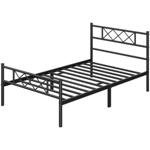 Twin Full Queen King Metal Platform Bed Frame w/Headboard Footboard - Picture 1 of 44